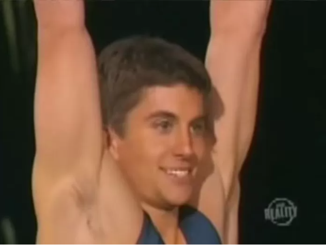 The gymnast shows clear confidence