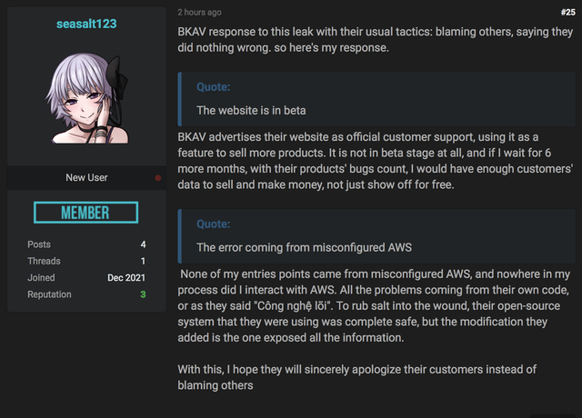 Response from BKAV hacker