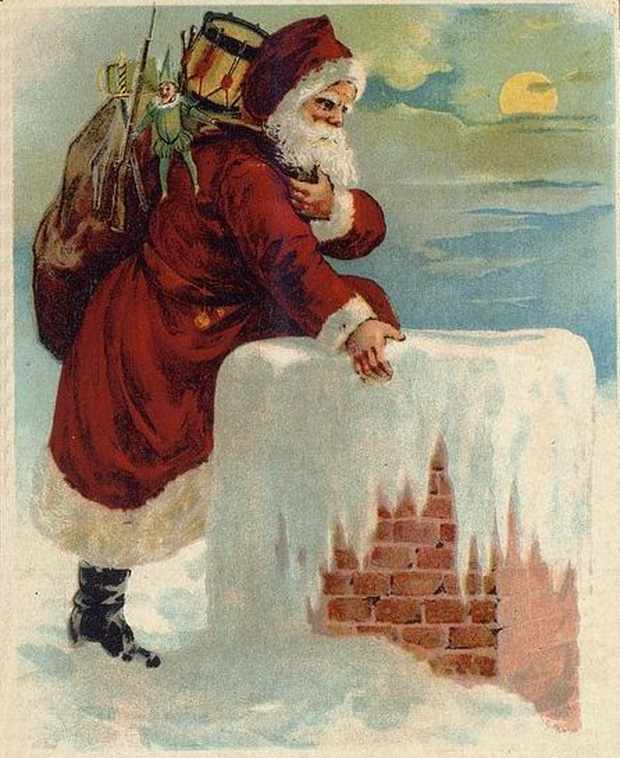 Why does Santa Claus enter homes through the chimney?