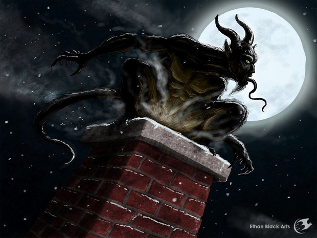The chimney is actually a symbol in European folklore