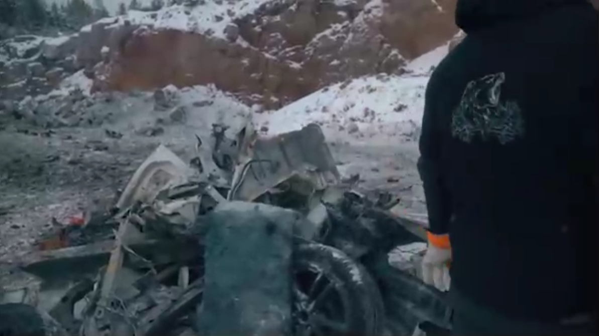 This is all that remains after the explosion