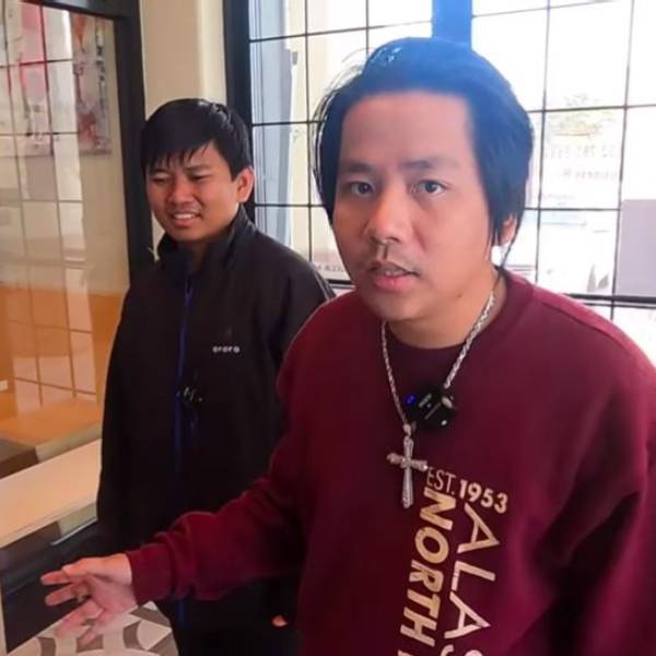 Khoa Pug and Vuong Pham during their 