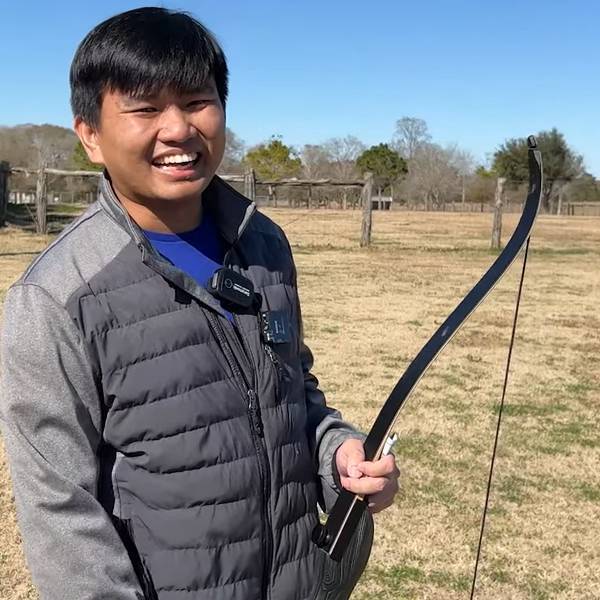 Vuong Pham shows photos at his new farm