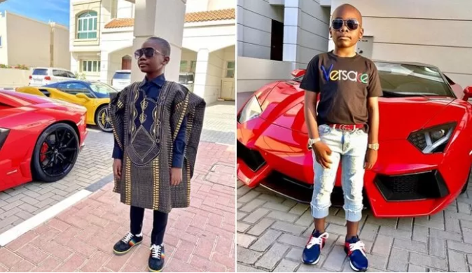 For this boy, supercars seem like just ordinary toys