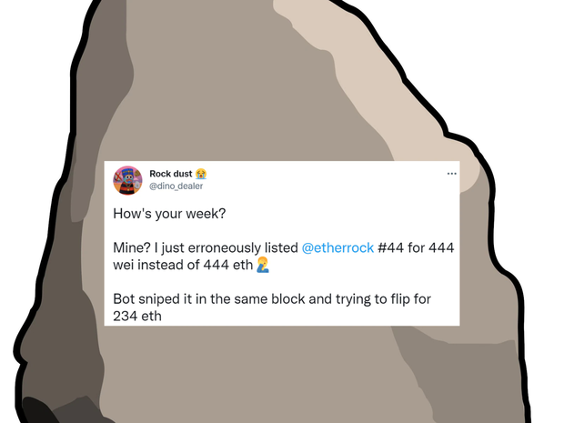 NFT item and Dino's bitter status update