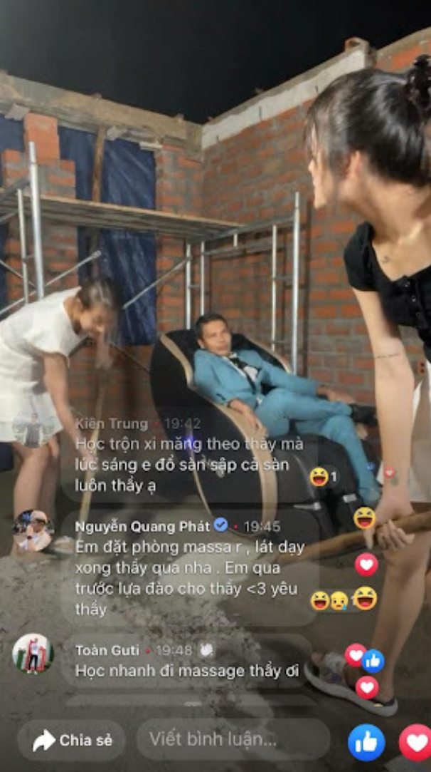 Even sitting in a massage chair