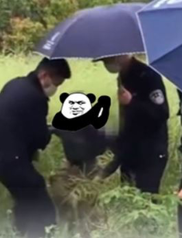Police images when they found the boy's hiding place