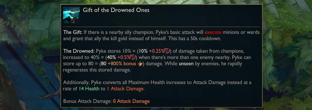 Pyke's passive also gained the ability to execute wards