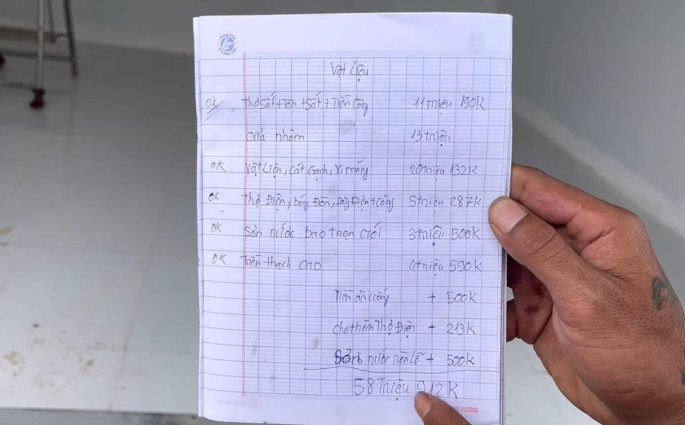 Lộc Fuho publicly shares his expense notebook