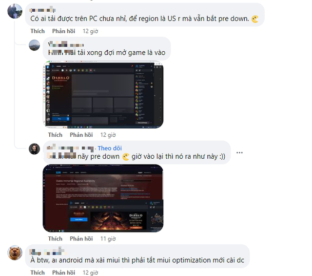 Members of the group Latest Mobile Game Introduction - Android/iOS Game News discuss Diablo Immortal