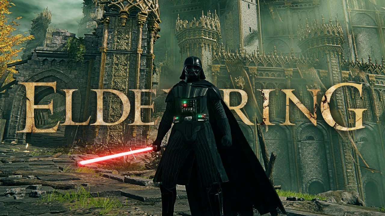 Elden Ring mod transforming into Darth Vader from Star Wars