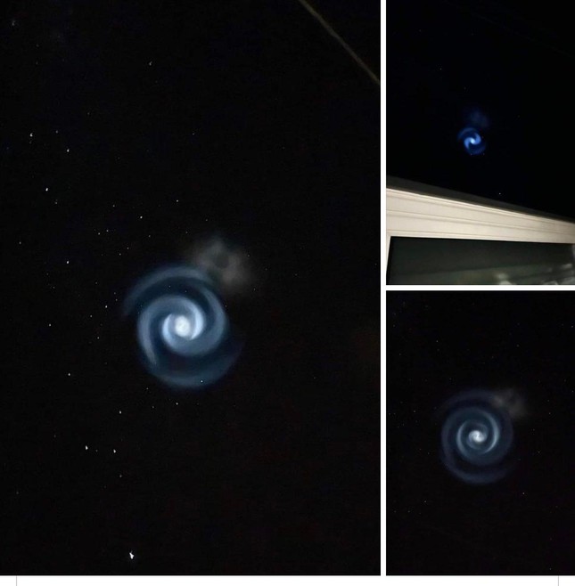 As soon as he stepped outside his house, he saw a large, unclear spiral-shaped object or phenomenon glowing blue in the dark night. Bones said skeptically: 