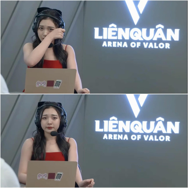 MC Phuong Thao tears up after V Gaming's victory