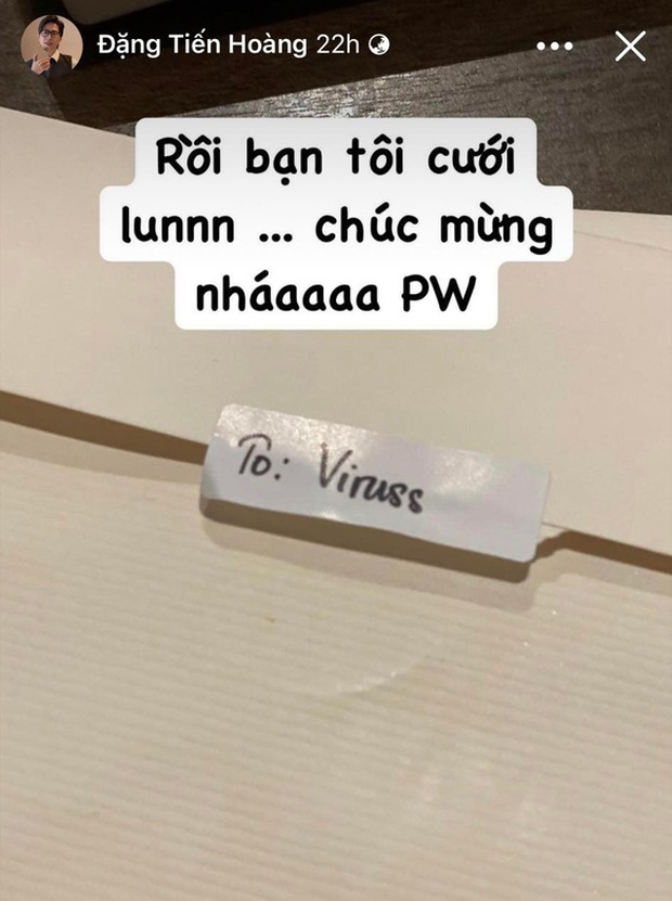 ViruSs posted a status that seemed to 'implicitly confirm' his friend's future wedding - Pew Pew