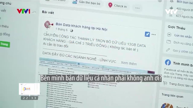 The price of customer data ranges from hundreds of thousands to millions of VND.
