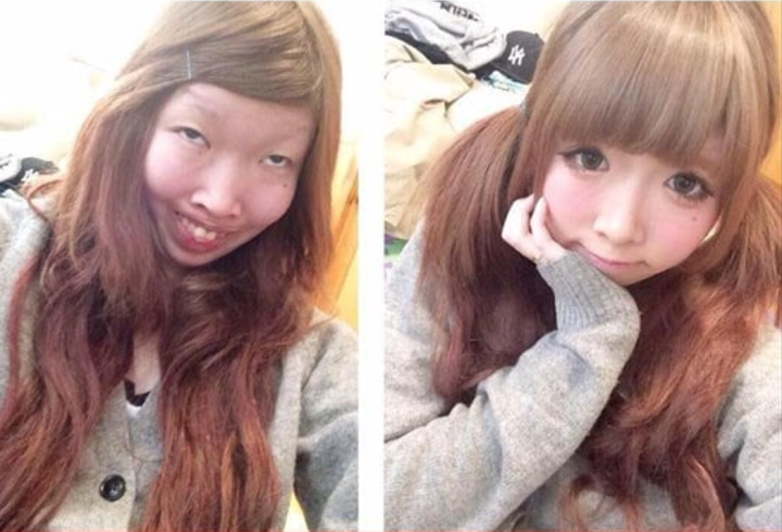 It's the same person, but the real photo and the one posted online are very different.
