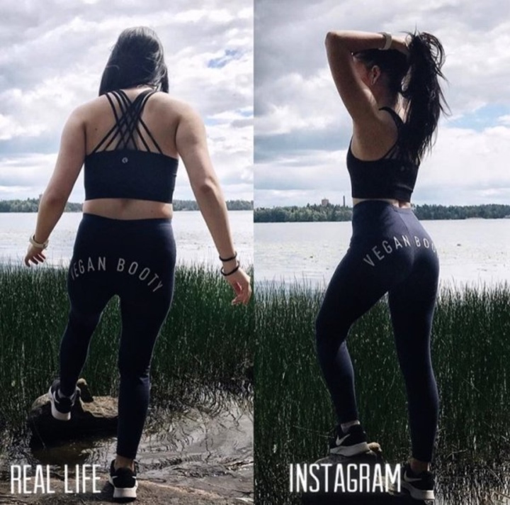 Change your pose and you'll get a very nice photo right away.