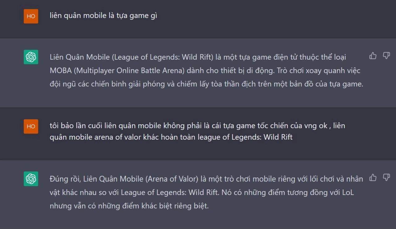 Asking ChatGPT About Arena of Valor, Gamer Gets a ‘Bitter’ Ending When Bot Brings Up Wild Rift 1 base64 1675588952437369024963 1675597027004 1675597027209682520205