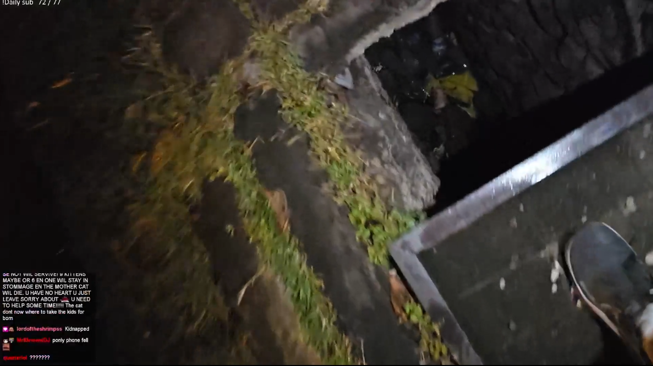 Distracted by Her Phone While Streaming, Female Streamer Nearly Falls into a Death Hole 3 The 'death hole' that the female streamer nearly fell into