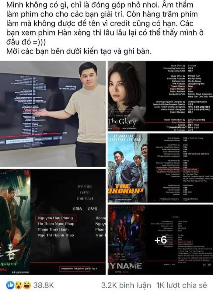 What is the "flex" trend that has the online community buzzing? 6 A profile that after reading leaves one only to praise because surely everyone has watched one of the movies this guy contributed to (Source: Nguyễn Hữu Phụng)