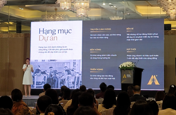 Announcement of the Human Act Prize to Honor Contributions to Society 3 Journalist Tran Mai Anh - Jury member of the award shares at the press conference