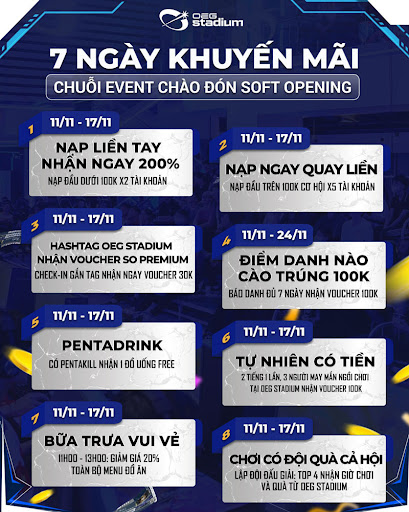 Emotional Viewing Party for CKTG 2023 League of Legends at the Most Modern Esports Entertainment Complex in Vietnam 9 A series of attractive promotional programs and events at the Soft Opening week of OEG Stadium welcoming gamers to experience.