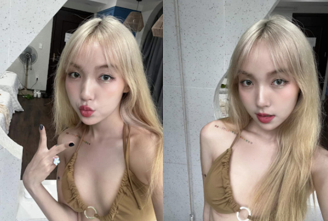 Dressed in a tight outfit, the girl in the stands is praised for outshining a famous TikToker 2 Chu Tieu Han after breakup