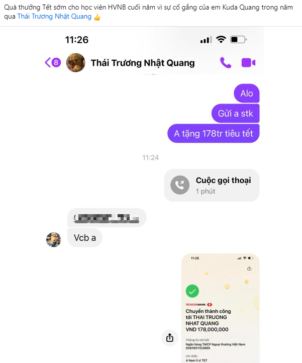 Streamer Nam Blue Sparks Buzz by Offering Nearly 200 Million VND as Tet Bonus to Student? 2 edit screenshot 2024 01 25 182627 17061820538361725319125