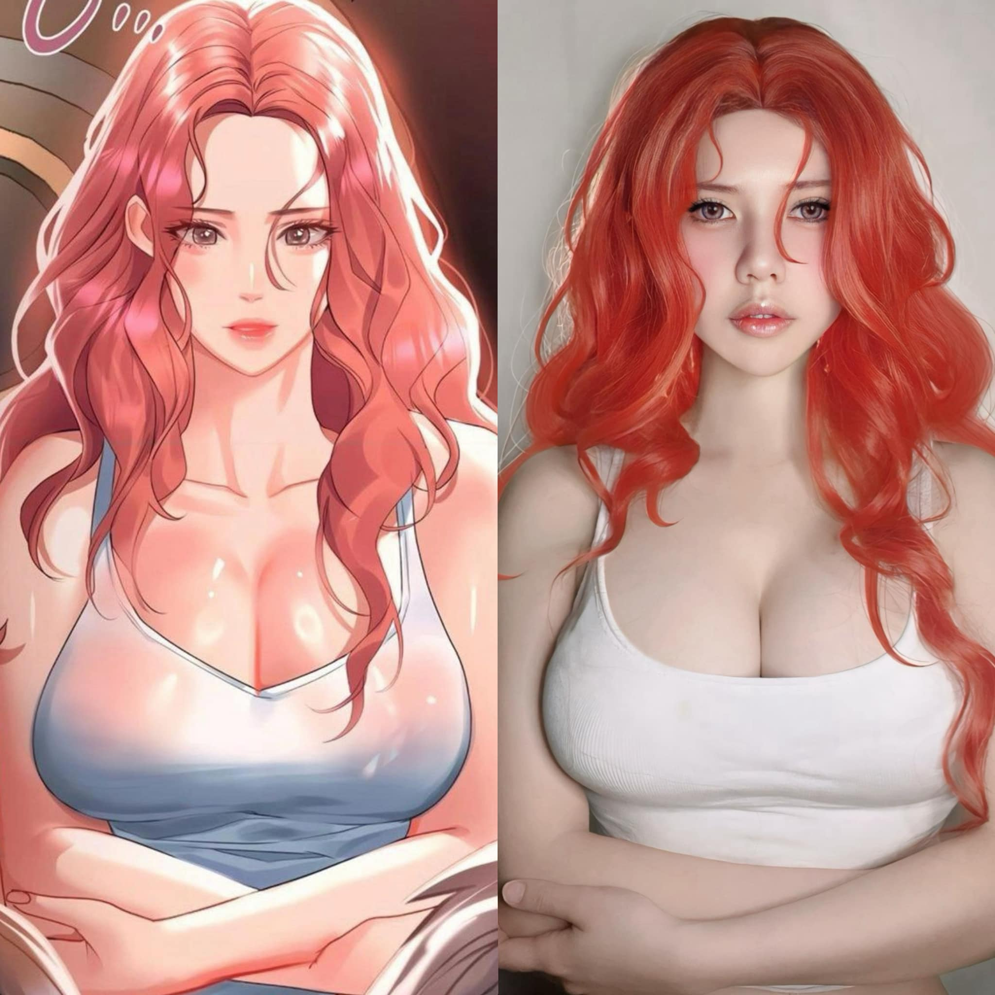 Stiff as a Board with a "Meat and Rice" Themed Cosplay from Gorgeous Influencer 1 From the outfit, design to her expressions, she resembles the original character 99%.