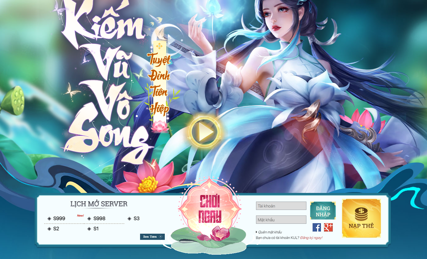 Kiếm Vũ CMN Officially Launches at 9 AM on May 23rd and Things to Note 2 Click 'Play Now' or 'Register Now' to create an account.