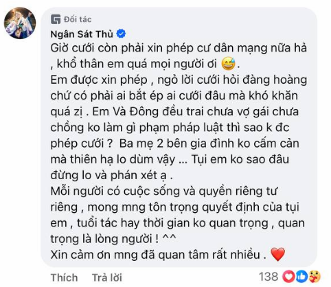 Gamer Ngân Sát Thủ Responds to Online Community Before Her Wedding 4 screenshot 2024 08 23 103655 17243842208661827347071