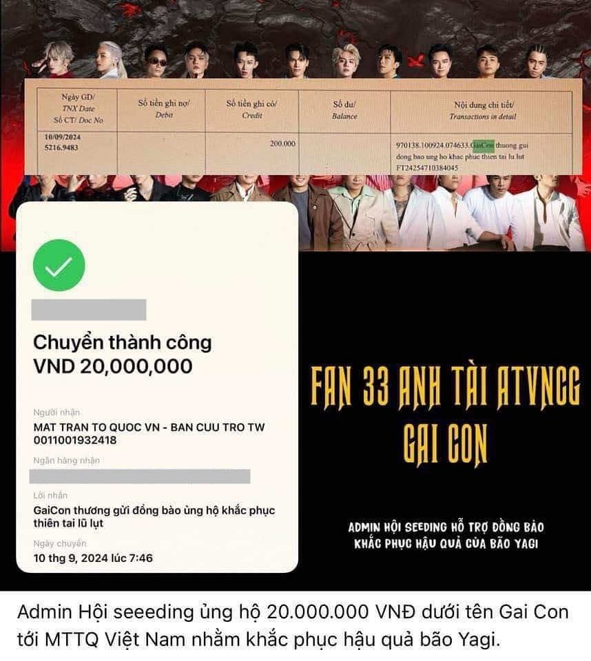 Altered Money Transfer Receipts and Fake Statements: Violating Both Ethics and Law 2 Support Page for Anh Trai Vuot Ngan Chong Gai also accused of 'fakery'