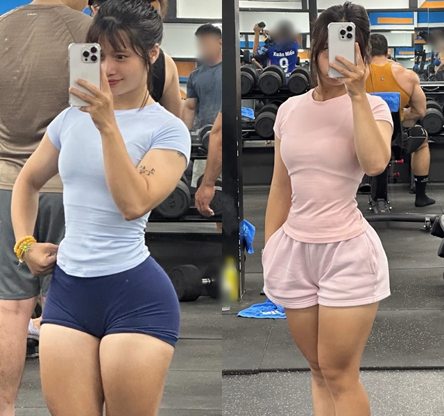 The 1.49m Tall Girl with a 93cm Hip Accused of Being Photoshopped: "I See Mixed Opinions as a Compliment" 2 These are all photos taken with a regular camera, clearly showing the body proportions with her slim waist and full hips. Photo: NVCC.