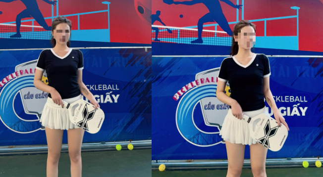 Important Details Behind the Drama of the "Girl in Lingerie Playing Pickleball": Hidden Consequences from a "Too Far" Prank 1 Original photo posted by the girl.