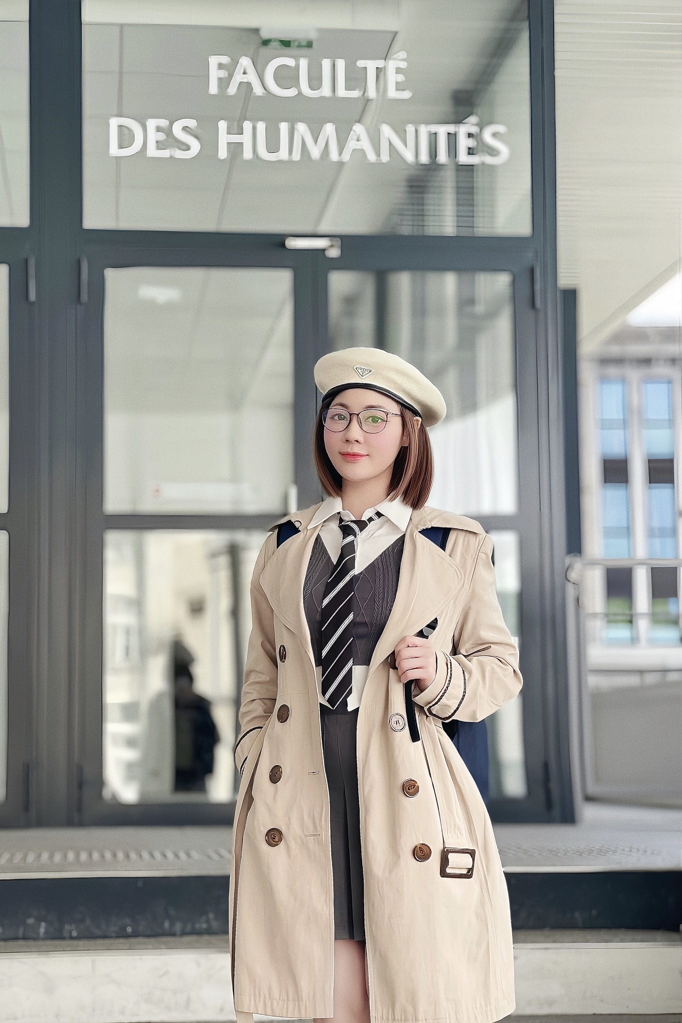 The Hottest Teacher on the Internet, Âu Hà My, Surprises Everyone with Wedding Photos, Groom's Identity Remains a Mystery 4 Âu Hà My went to France to study in April this year
