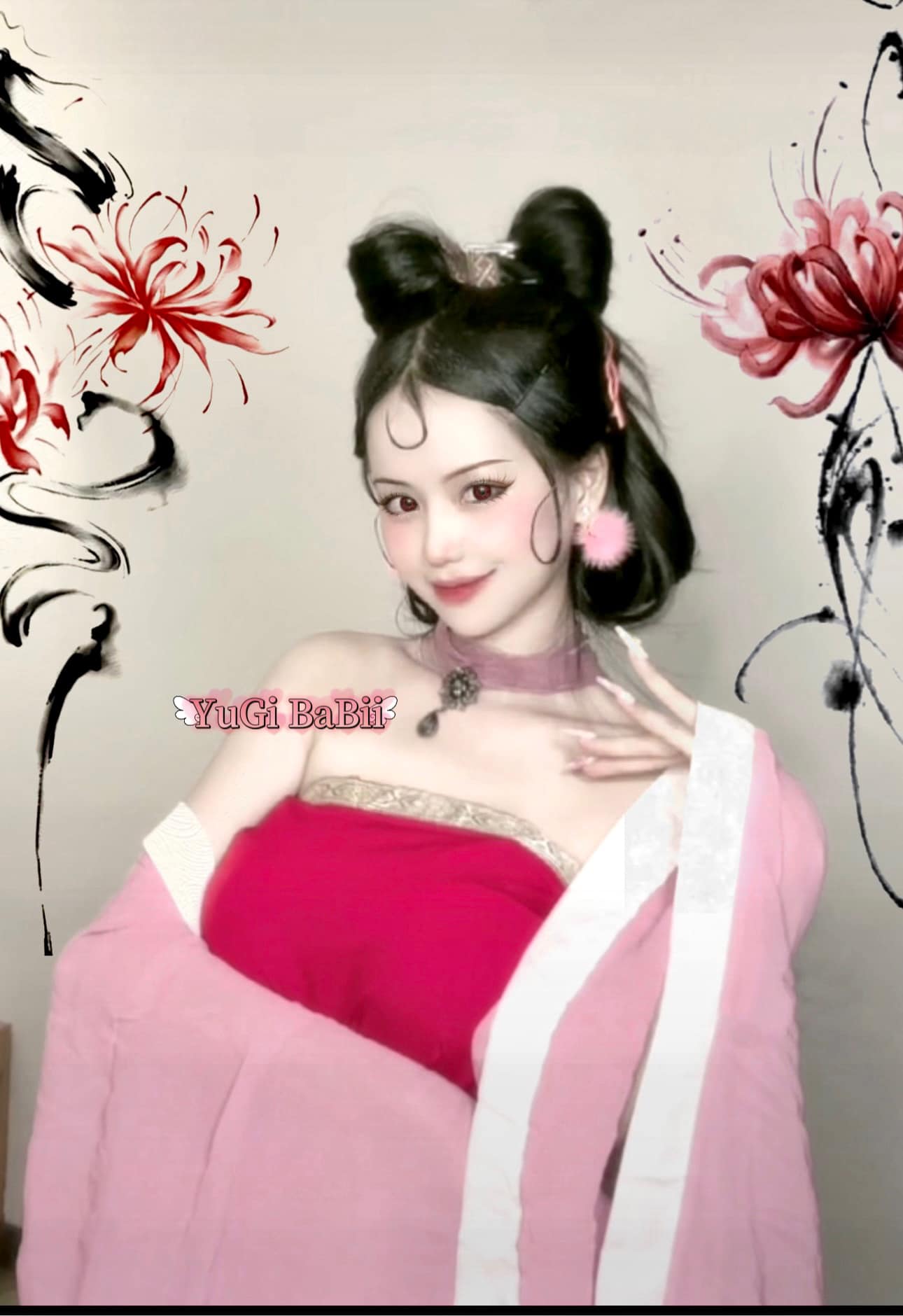 Close-up of the female streamer with a viral Daji cosplay that fans didn't recognize 3 Image: Yugi