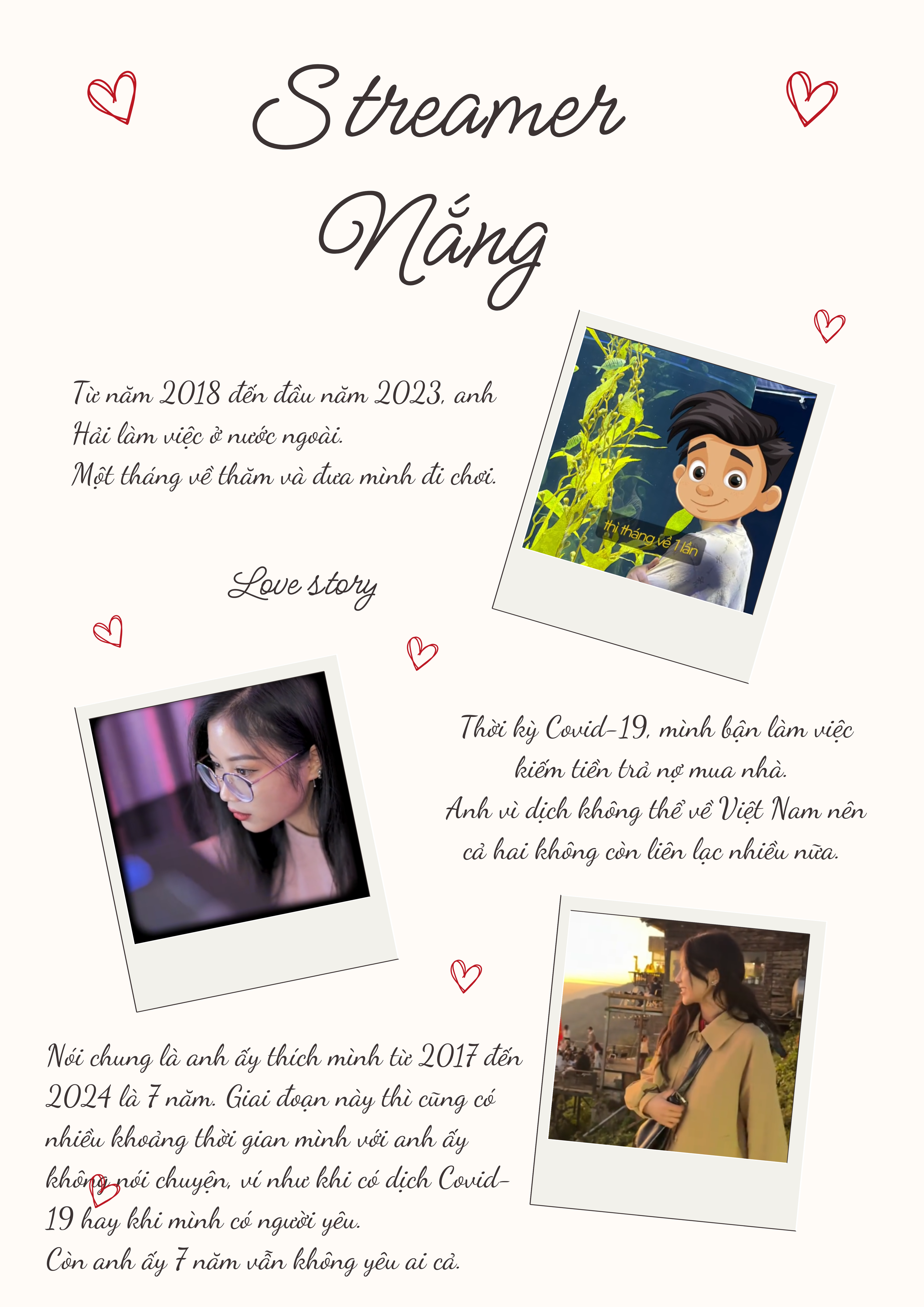 Female streamer diagnosed with cancer twice shares about her partner, one crucial phrase made her girlfriend "fall head over heels" 3 black white cute romantic photo frame valentine love letter 17338252778922119194412