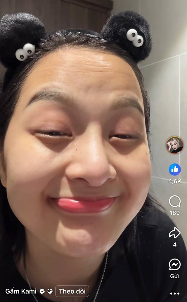 Gấm Kami Shows Off Makeup-Free Face in Cleansing Clip, Fans Shocked and Unrecognizable - Image 6.