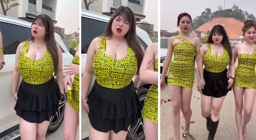 Hot girl with a bust over 1m tries the tape dress trend and the result! 4 anh chup man hinh 2025 01 05 luc 101509 1736047496588 17360474971941427096534