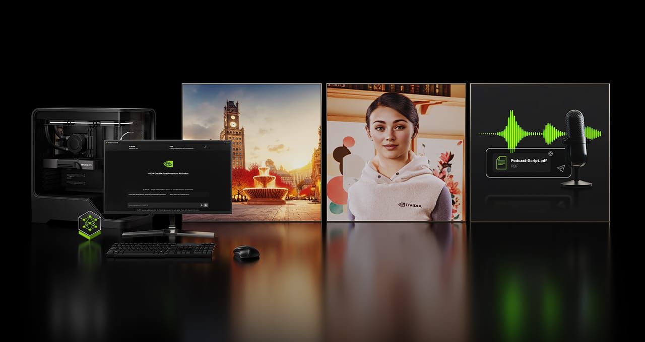 NVIDIA RTX AI PC Elevates Content Creation, Gaming, and Entertainment to New Heights of the AI Era 2 With NVIDIA and GeForce RTX GPUs, AI applications elevate daily tasks and activities to new heights.