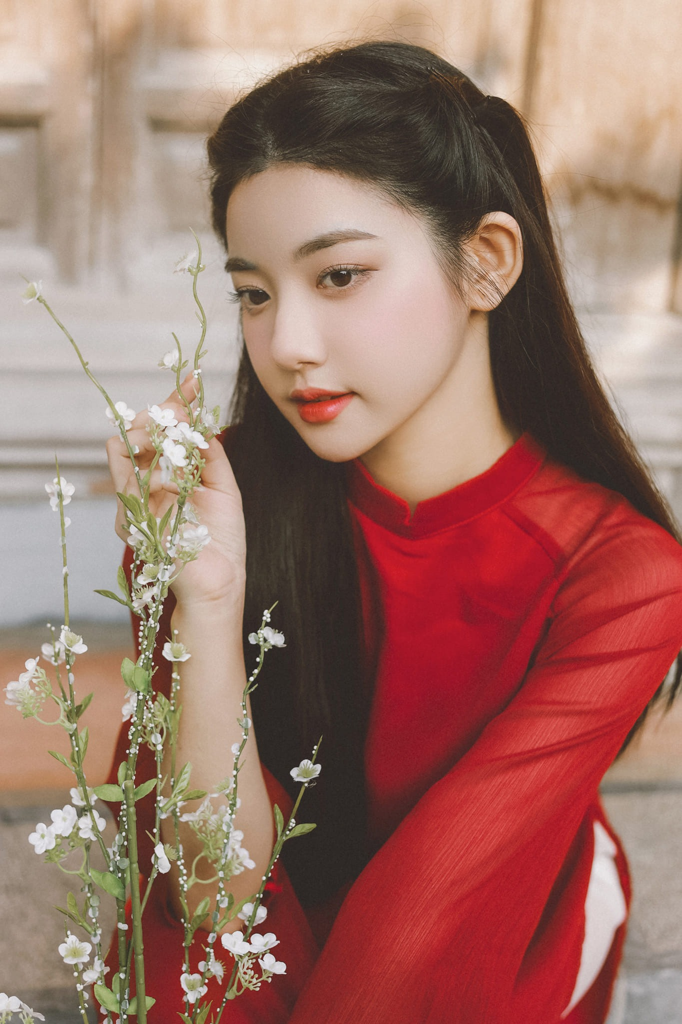 Admiring the Festive Tet Photos of Mukbang Hot Girl, Male Fans Can't Look Away 5 photo 1737285411437 1737285411731689158632