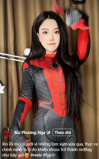 Beautiful Girl Transforms into Spider-Man, Showcases Figure, Viewers Zoom in on Body for an "Awkward" Detail 1 edit screenshot 2025 04 03 101218 17436507798262003238250 1743653706626 17436537072381498756312 1743656695714 1743656696392819977189