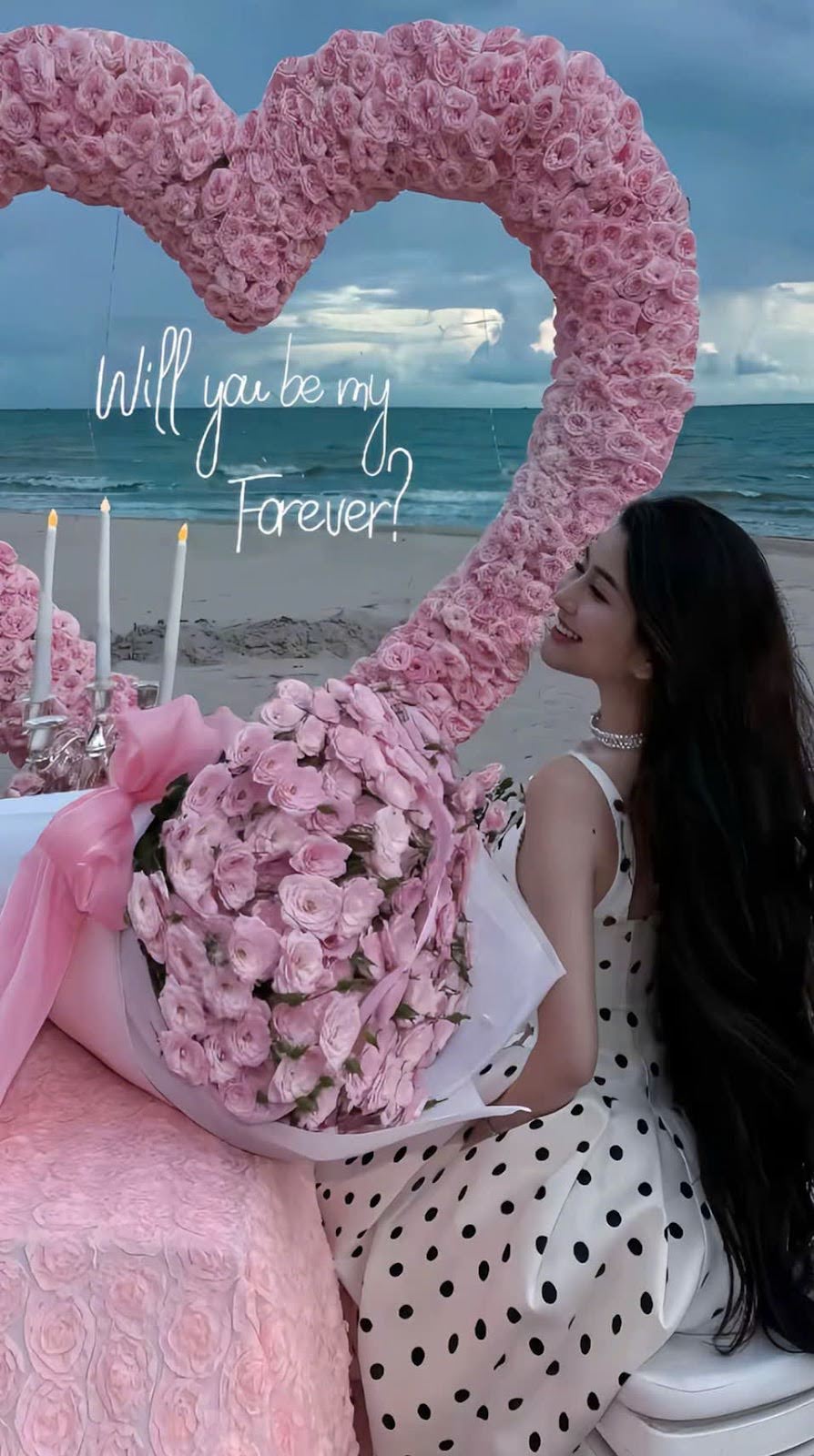The Identity of the Hot Girl in the Romantic Beach Proposal Going Viral 4 Overflowing happiness for the hot girl